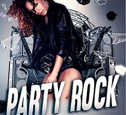 摇滚音乐传单模板：Party Rock Flyer PSD Template + Facebook Cover